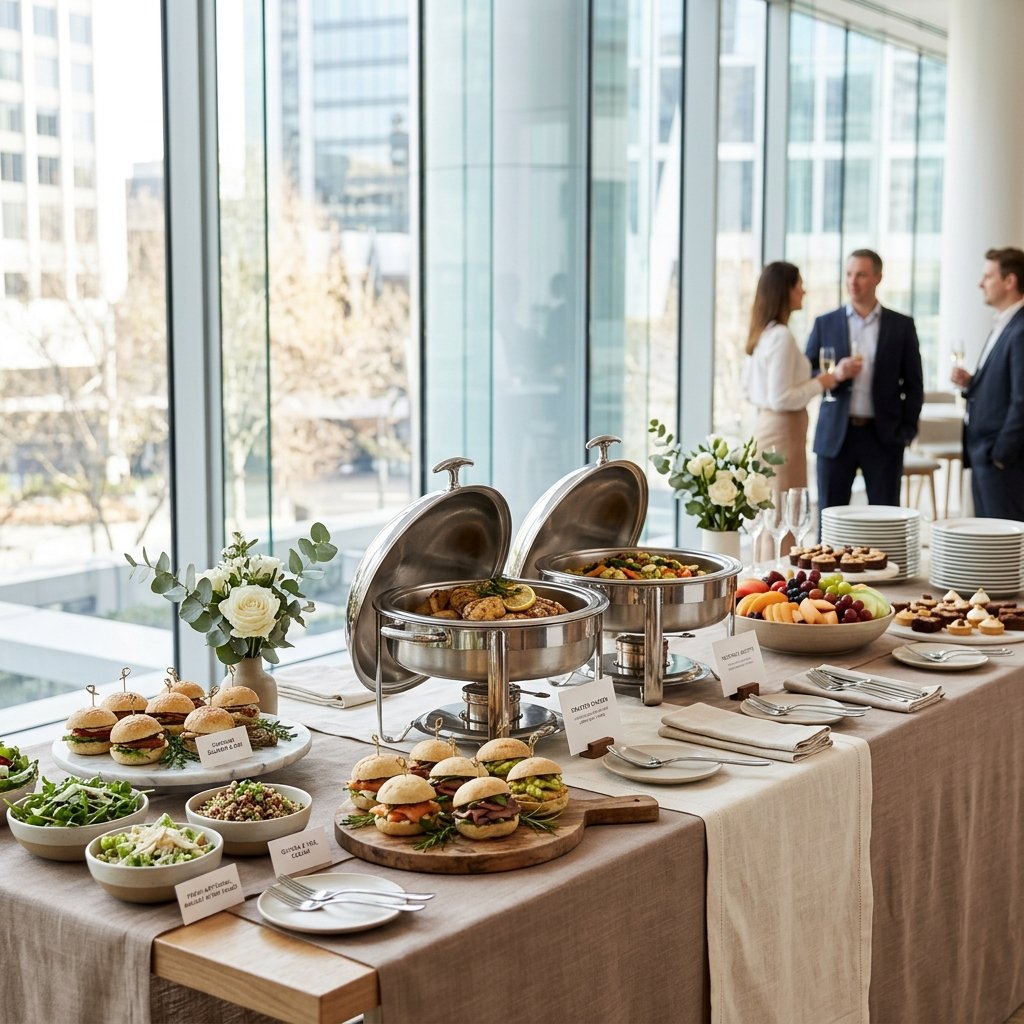 Corporate catering setup